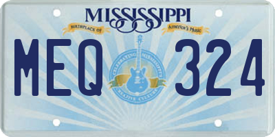 MS license plate MEQ324