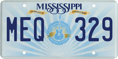 MS license plate MEQ329
