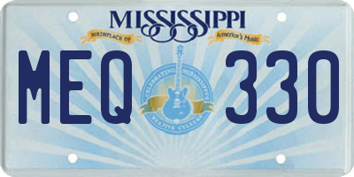 MS license plate MEQ330