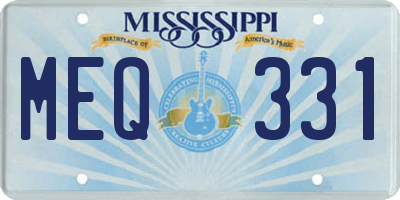 MS license plate MEQ331