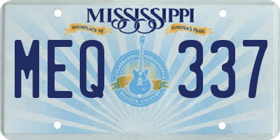 MS license plate MEQ337