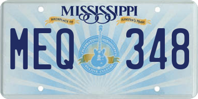 MS license plate MEQ348