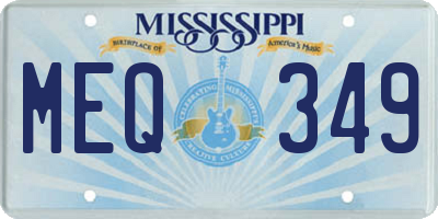 MS license plate MEQ349