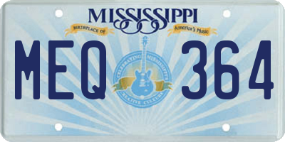 MS license plate MEQ364