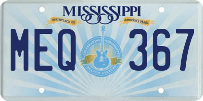 MS license plate MEQ367