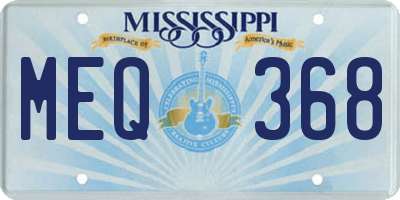 MS license plate MEQ368