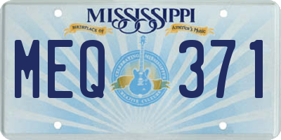 MS license plate MEQ371
