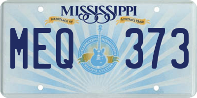MS license plate MEQ373