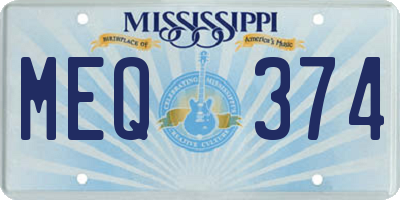 MS license plate MEQ374