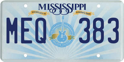 MS license plate MEQ383