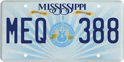 MS license plate MEQ388