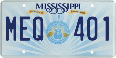 MS license plate MEQ401