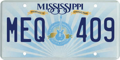 MS license plate MEQ409