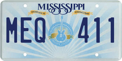 MS license plate MEQ411