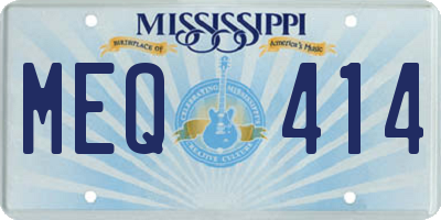 MS license plate MEQ414