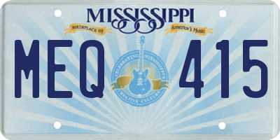 MS license plate MEQ415