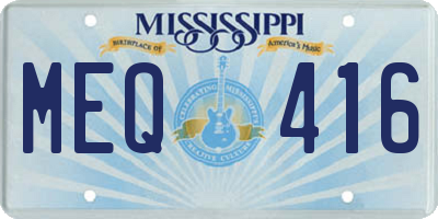 MS license plate MEQ416