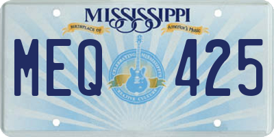 MS license plate MEQ425