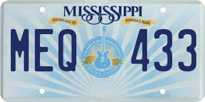 MS license plate MEQ433