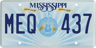 MS license plate MEQ437