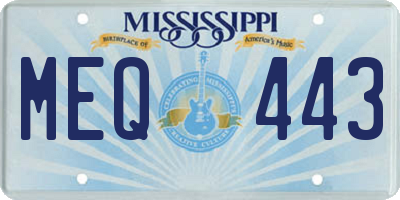 MS license plate MEQ443