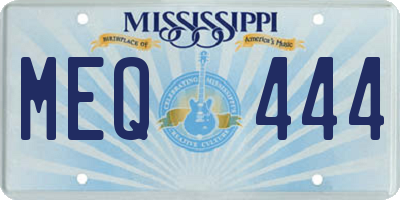 MS license plate MEQ444