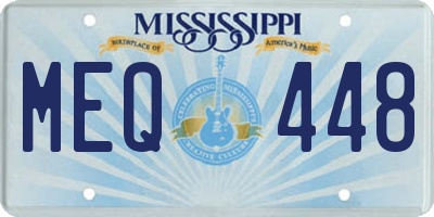 MS license plate MEQ448