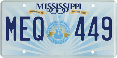 MS license plate MEQ449