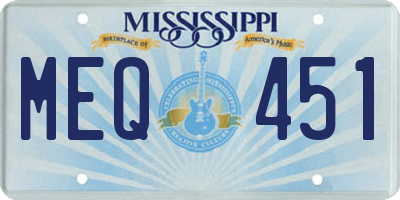 MS license plate MEQ451