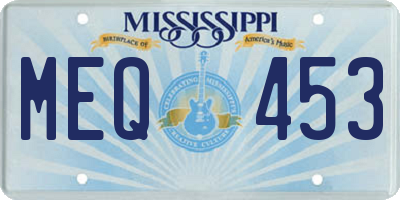 MS license plate MEQ453