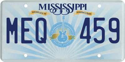 MS license plate MEQ459