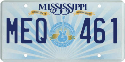 MS license plate MEQ461