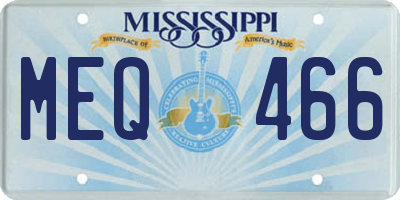 MS license plate MEQ466