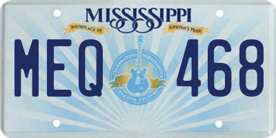 MS license plate MEQ468