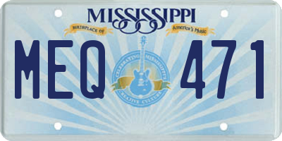 MS license plate MEQ471