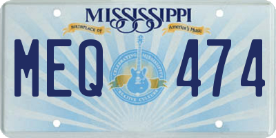 MS license plate MEQ474