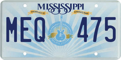 MS license plate MEQ475