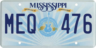 MS license plate MEQ476