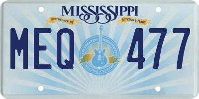 MS license plate MEQ477