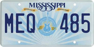 MS license plate MEQ485