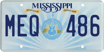 MS license plate MEQ486