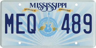 MS license plate MEQ489