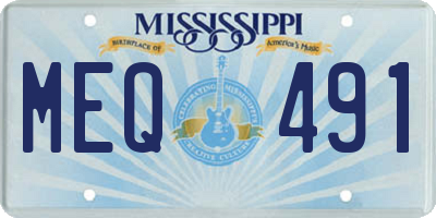MS license plate MEQ491
