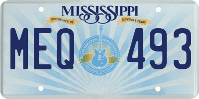 MS license plate MEQ493