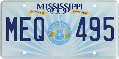 MS license plate MEQ495