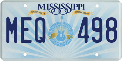 MS license plate MEQ498