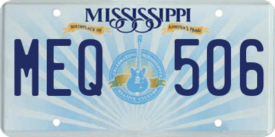 MS license plate MEQ506