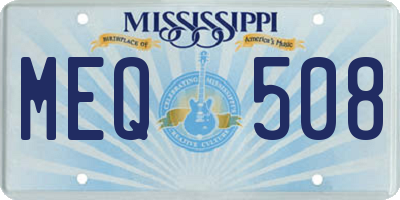 MS license plate MEQ508