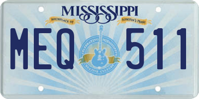 MS license plate MEQ511