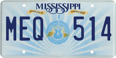 MS license plate MEQ514